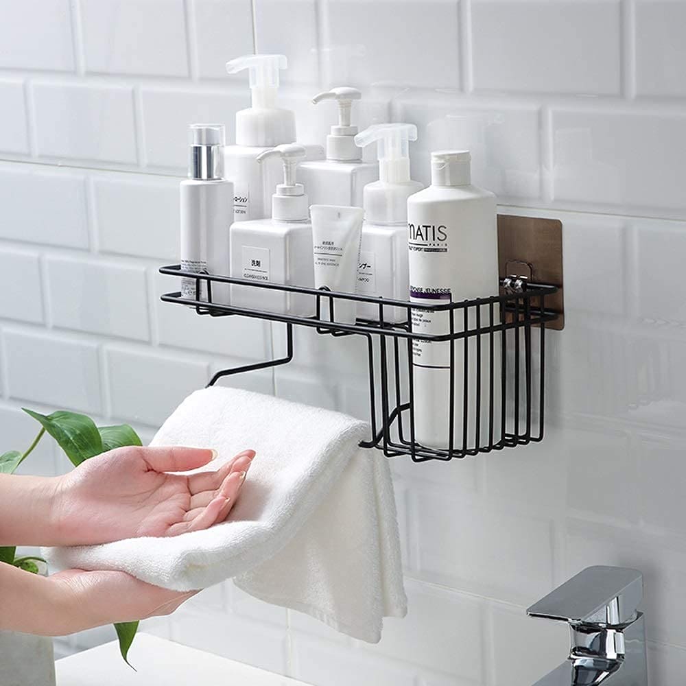 Corner Storage Caddy Basket, Kitchen Bathroom Magic Hanging Rack, Self Adhesive Wardrobe Hanging Organizer, Metal Wall Mounted Storage Shelf With Towel Hanging Rack, Home Kitchen Bathroom Wall Hanging Shelves Corner Storage Caddy Basket, Kitchen Bathroom Magic Hanging Rack, Self Adhesive Wardrobe Hanging Organizer, Metal Wall Mounted Storage Shelf With Towel Hanging Rack, Home Kitchen Bathroom Wall Hanging Shelves